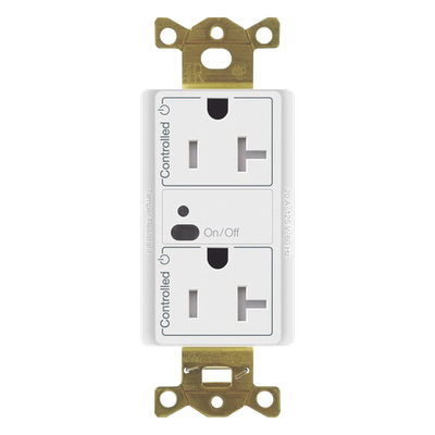 CAR2S20DTRWH - Receptáculo Inalámbrico Dúplex / 20 A / Ambos Contactos Controlados / RF 18 m (59.1 ft) / Clear Connect / 1 HP / Tamper Resistant