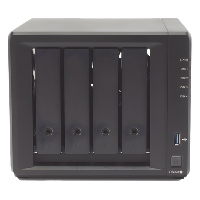 DS923PLUS - Servidor NAS de 4 Bahías (Expandible a 9 Bahías) / Hasta 162 TB / Servicio Nube Gratis (P2P) / Administración Remota y Respaldo Programado