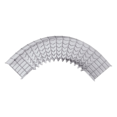 CH-C90-54/200EZ - Curva Prefabricada Horizontal / 90° / Peralte 54 mm / Ancho 200 mm / Acabado Electrozincado 15-20 micras / Diseño Modular