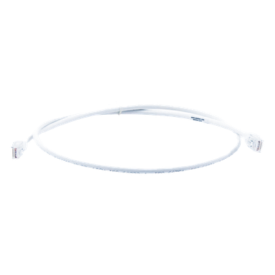 MC6-03-02B - Patch Cord Modular Cat6 UTP / CM-LS0H / 0.91m (3 Pies) / 26AWG / 5.3mm OD / Blanco / Bulk