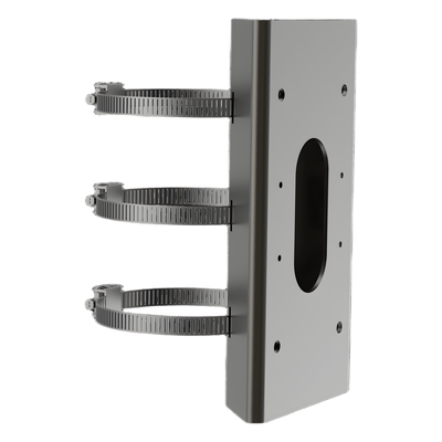 DS1475ZJSUS/BJZ - Soporte de Montaje para Poste / Acero Inoxidable SUS304 / Diámetro Ajustable 67-127 mm / 4 Agujeros M8 y M4