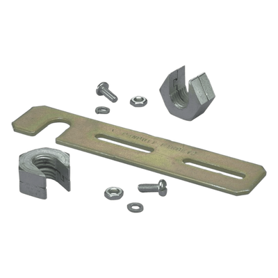 FTRBE12 - Soporte de Montaje a Techo / Canaletas FiberRunner 2x2 y 4x4 / Varilla Roscada 1/2" / Acero Negro / 152.4 mm (6 in)