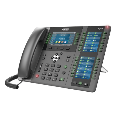 X-210 - Teléfono IP / 20 Líneas SIP / Triple Pantalla Color / 106 Teclas DSS Programables / Bluetooth / PoE / Gigabit