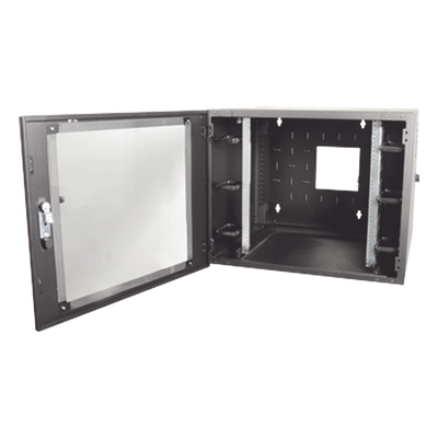 WC3-P101-12 - Gabinete de Pared Estándar de 19in, Abatible, de 12 UR, 762 mm de Profundidad, Color Negro