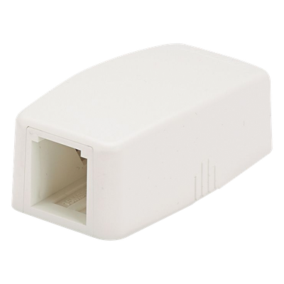 CBXQ1IW-A - Caja de Montaje en Superficie / 1 Puerto Mini-Com / ABS / 1.48 x 0.98 x 2.6 in / Blanco Mate