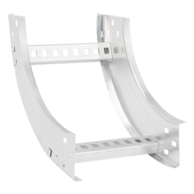 CHVI908R8X9AK - Curva Vertical Interior de Aluminio / Perfil Z / Peralte 3 1/4" / Ancho 9" / Radio 8" / Ambientes Salinos