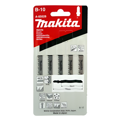 A-85-628 - Paquete de 5 Sierras para Caladora / 75 mm / 9 TPI / Corte 3-65 mm / Madera, Triplay, PVC