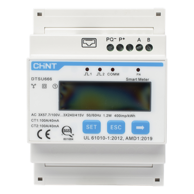 DTSU666/100A - Medidor de Energía Inteligente / Monitoreo con TC Externos 100 A / Inyección Cero / Integración Cloud / Compatible con Microinversores