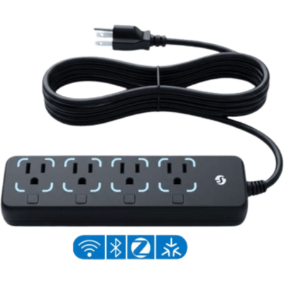 SHELLYSTRIP4USGEN4 - Toma multiple Inteligente / 4 Tomas / Wi-Fi Bluetooth Zigbee / Medición Individual / Protección Sobrecalentamiento / 3680 W Máx / 12 A por Toma / IP20