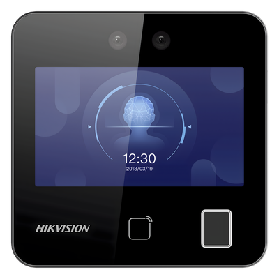 DS-K1T343EFWX-B/S - Terminal de Reconocimiento Facial y Control de Acceso / Pantalla Táctil 4.3 pulgadas / Wi-Fi / Facial, Huella, Tarjeta y QR / 1500 Rostros / Batería de Respaldo / Videoportero / Cumplimiento LFT