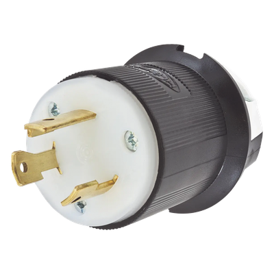 HUB-HBL-2611 - Clavija Industrial con Bloqueo de Media Vuelta / 30 A 125 V CA / 2 Polos 3 Hilos / NEMA L5-30P / 2.75 in (0.23 ft) Alto