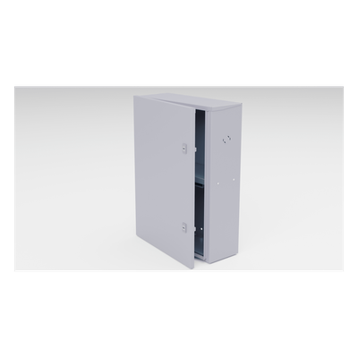 GBP02 - Gabinete para Baterías / Acero Galvanizado / 2 Unidades / Montaje en Poste / Exterior IP / 700 mm (2.3 ft) x 208 mm x 505 mm