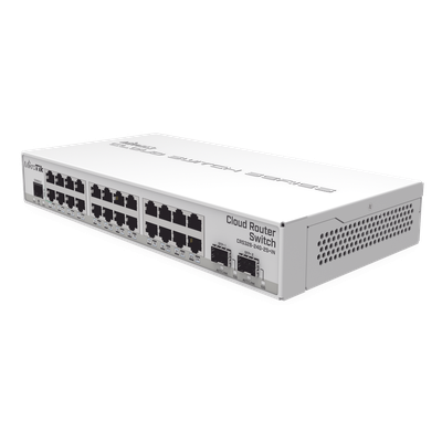 CRS326-24G-2S+IN - CRS326-24G-2S+IN, CPU 800Mhz, RAM 512MB, 24 x GEth, 2 x SFP+, 512MB RAM, RouterOS/SwitchOS