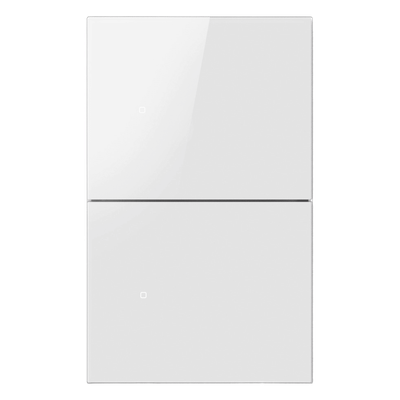 ZBG6R2USWH - Apagador Inalámbrico ZigBee / 2 Gang / 110-220V / Control de Doble Regreso / Compatible con Hub Akubela