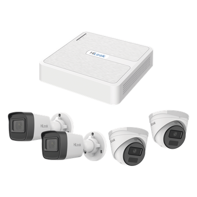KIPH2B2D/2MP - Kit IP 2 Megapixel / NVR de 8 Canales con 8 Puertos PoE / 2 Cámaras IP Bala para Exterior / 2 Cámaras IP Domo para Exterior