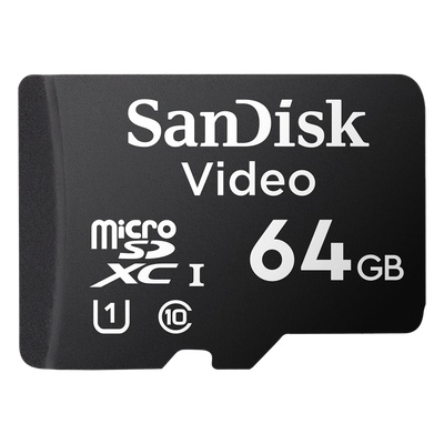 SDSDQAS4064GBP - Memoria microSD / 64GB / Alta Resistencia / Videovigilancia / Clase 10 / -25°C a 85°C / 32 TBW