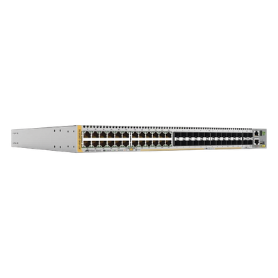 AT-X930-28GSTX-901 - Switch Apilable / 48 Puertos Gigabit / 4 SFP+ 10G / PoE+ / Doble Fuente Hot-Swap / MACsec / IPv6 Ready / OpenFlow 1.3