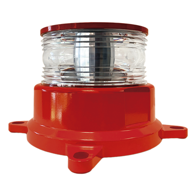 RED-STAR-DC - Baliza LED de Intensidad Media / 2000cd Rojo + 246mW/sr IR / 360°H + 3°V / AC-DC 120-240V / GPS / ADSL / -55°C a +55°C / 807 pies Equivalente
