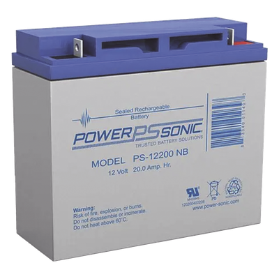 PS-12200 - Batería de Respaldo AGM/VRLA / 12V / 20Ah / Terminales NB2 / 5 Años Vida Útil / Certificación UL