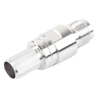 EZ-400-TF-PL-X - Conector RF TNC Hembra en Línea / Plegable con Pin Cautivo / Impedancia 50 Ω / Para Cable Coaxial RG-8/U y LMR-400