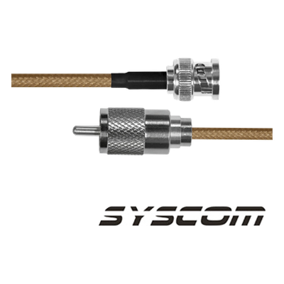 SBNC142KUHF30 - Jumper Coaxial / BNC Macho a UHF Macho / RG142 / 30 cm / 0.98 ft
