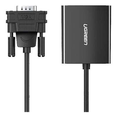 50945 - Adaptador VGA a HDMI / 1080P@60Hz / Audio 3.5mm / USB-C 5V / Cable 15cm (5.91 pulgadas) / 28AWG