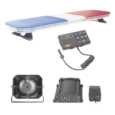 X67RBKIT2 - Kit de Señalización LED / 88 Luces Ultra Brillantes / Barra 118 cm (46.5 in) / IP65 / Sirena 100W / 13 Patrones Programables