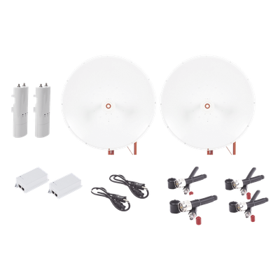 C5C-TXP34-KIT - Kit Radio Punto a Punto / 500 Mbps / Antena Parabólica 34 dBi / Alcance 65 km (213.3 ft) / Frecuencia 4.9-6.5 GHz / PoE 24V