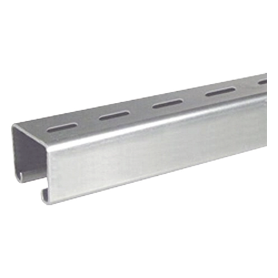 ANC-UOE4X4 - Unicanal Perforado / 4 x 4 cm / Calibre 16 / 3 m (9.8 ft) / Pregalvanizado Electrolítico / 1.5 mm Espesor