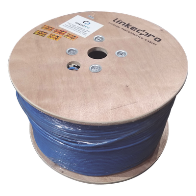 PRO-CAT-6-PLUS/1000M - Bobina de Cable Cat6+ / 1000m (3280.84 ft) / Calibre 23 AWG / 250 MHz / Sin Blindaje / PVC CM / Azul