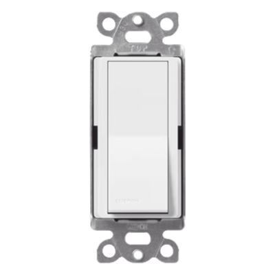 SC1PSSWL - Interruptor de Pared Unipolar / 15 A / 120/277 V / Accionamiento Paleta / Acabado Snow Satinado