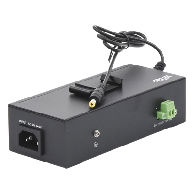 WI-PS302G-UPS - Inyector PoE industrial / Con UPS No-Break / Cuenta con 2 Puertos Gigabit (1 PoE 24/48V pasivo) / Salida DC 12V