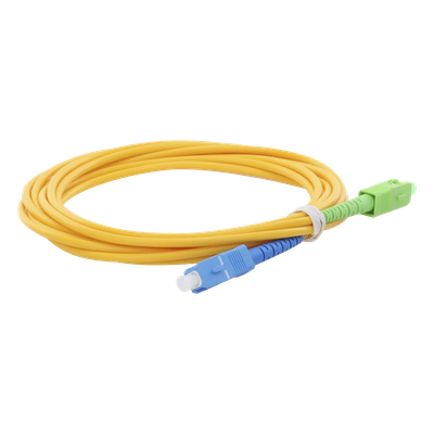 LPSM3SCUSCAS3 - Jumper de Fibra Óptica Monomodo / SC/UPC-SC/APC / Simplex / 3 m (9.84 pies) / 3 mm / PVC Amarillo