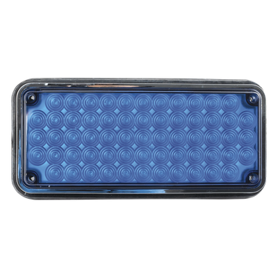 X-LTE-295-B - Luz de Advertencia LED / 66 LED / 7x3" / 12 VCC / 10 Patrones de Destello / Montaje Permanente / Color Azul