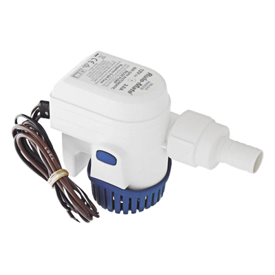 RM800B - Bomba Sumergible de Achique / 800 GPH / 12 VDC / Automatizada con Sensor de Nivel / Manguera 19 mm (3/4") / Altura de Descarga 3 m (9.8 ft)