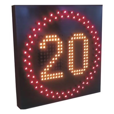 BOARDLIMIT - Pantalla LED para límite de velocidad / IP65 / Solar con batería / LTE 4G / 0.3 m (1 pie) a 6 m (20 pies) de alcance