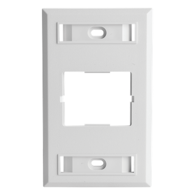 CT2-FP-02B - Placa de Pared CT, Para un Acoplador, Color Blanco, Versión Bulk (Sin Empaque Individual)