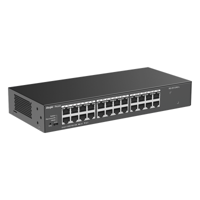 RG-ES124G-L - Switch No Administrable / 24 Puertos Gigabit / 48 Gbps / Sin Ventilador / Protección 4 kV