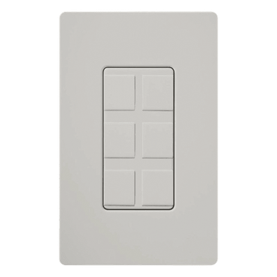 SC6PFPD - Marco de pared / 6 puertos modulares / 12.00 x 4.69 x 0.30 in / Sin tornillos / Acabado Palladium satinado