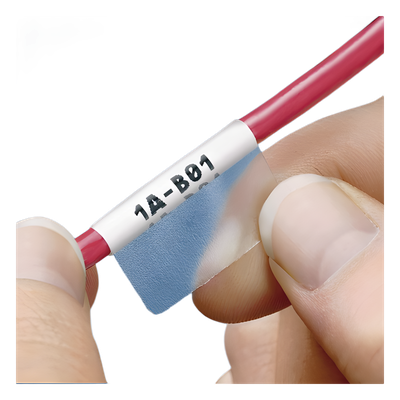 S100X225YBJ - Etiquetas auto-laminadas / 57.2 x 25.4 mm / 1000 unidades / 8-4 AWG / 6.1 a 12.2 mm (0.24 a 0.48 ft)