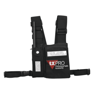 CPP-TXP - Pechera Táctica / Soporte Universal para Radio / Cinta Adherente de Seguridad / Sujeción para Bolígrafo / Uso en Exteriores