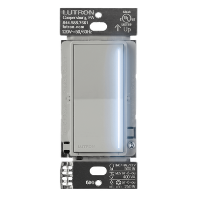 RRSTPRONPB - Atenuador de pared / 250 W LED-CFL o 500 W Inc/Hal/ELV o 400 VA MLV / neutro / RTISS / Pebble / RadioRA 3