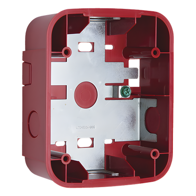 SBB-RL - Caja de Montaje en Pared / Para Sirena / Color Rojo / Diseño Compacto / Compatible Serie L
