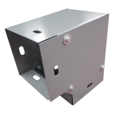 CH-DCH9065L - Codo Horizontal para Ducto / 90 Grados / 65 x 65 mm (2.5 x 2.5 in) / Acero al Carbón / Color Gris