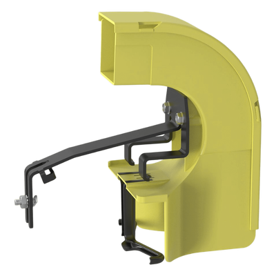 FRSPJ2X2LYL - Accesorio de Bajada para Canaleta / Compatible 4x4, 6x4, 12x4, 24x4 / Reducción a 2x2 / Radio de Curvatura 50.8 mm / Color Amarillo
