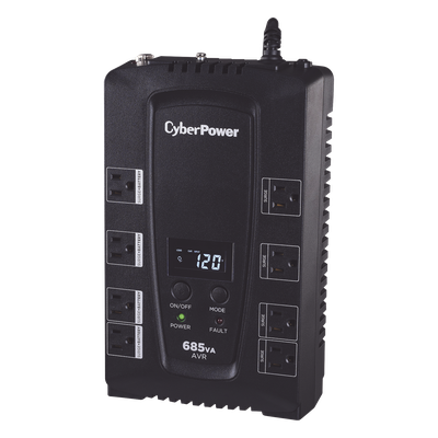 CP685AVRLCD - UPS de 685 VA/390 W, Topología Línea Interactiva, Entrada 120 Vca NEMA 5-15P, Tipo Gabinete Compacto, Con 8 Tomas NEMA 5-15R