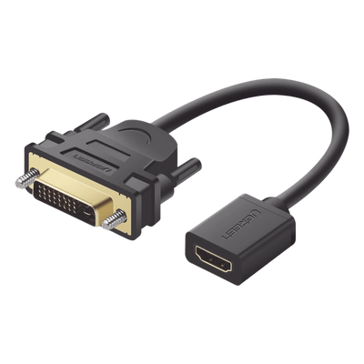 20118 - Ugreen 20118 adaptador de cable de vídeo DVI-D HDMI Negro, Oro