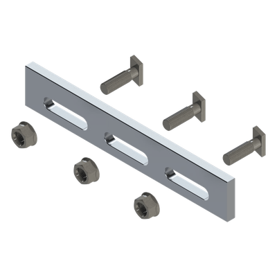 N00001 - Soporte Inclinado Solar / Aluminio Serie 6000 / Ajustable / Compatible N Rail 4.72 / 135 g / Acero Inoxidable Grado 30