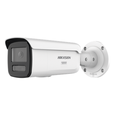 DS-2CD2T67G3-LIS2UY/SL - Bala IP / 6 Megapixel / Lente 4 mm / 60 m (197 ft) IR + Luz Blanca / Exterior IP67 / Estrobo Luz Blanca / WDR 130 dB / AcuSense 3.0 / Metal / NEMA 4X / AcuSeek