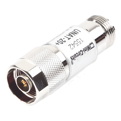 UNAT-20 - Atenuador en Línea / 20 dB ±0.3 dB / 0.5 W / DC-6 GHz / Conectores N Macho-Hembra / 50 Ω